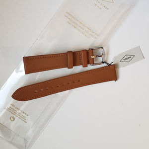 Fossil 18" Watch Strap Genuine Leather Tan Natural